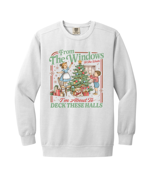 DECK THE HALLS CREW (COMFORT COLORS)