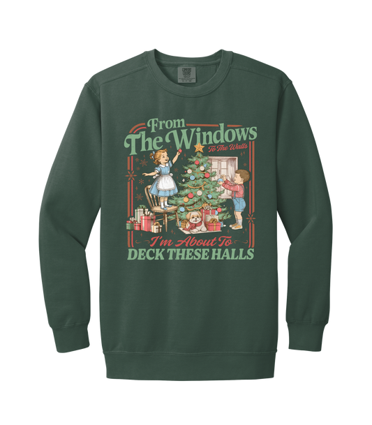DECK THE HALLS CREW (COMFORT COLORS)