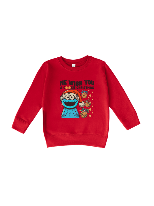 ME WISH YOU A COOKIE CHRISTMAS (TODDLER) CREW