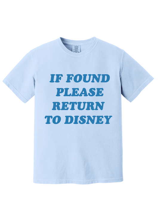 IF FOUND PLEASE RETURN TEE