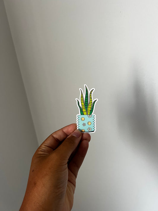 smiley plant sticker