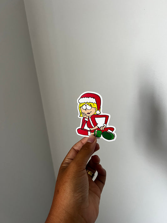 santa lizzie sticker