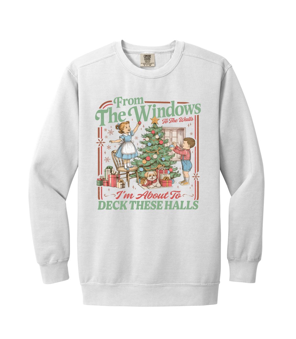 DECK THE HALLS CREW (COMFORT COLORS)