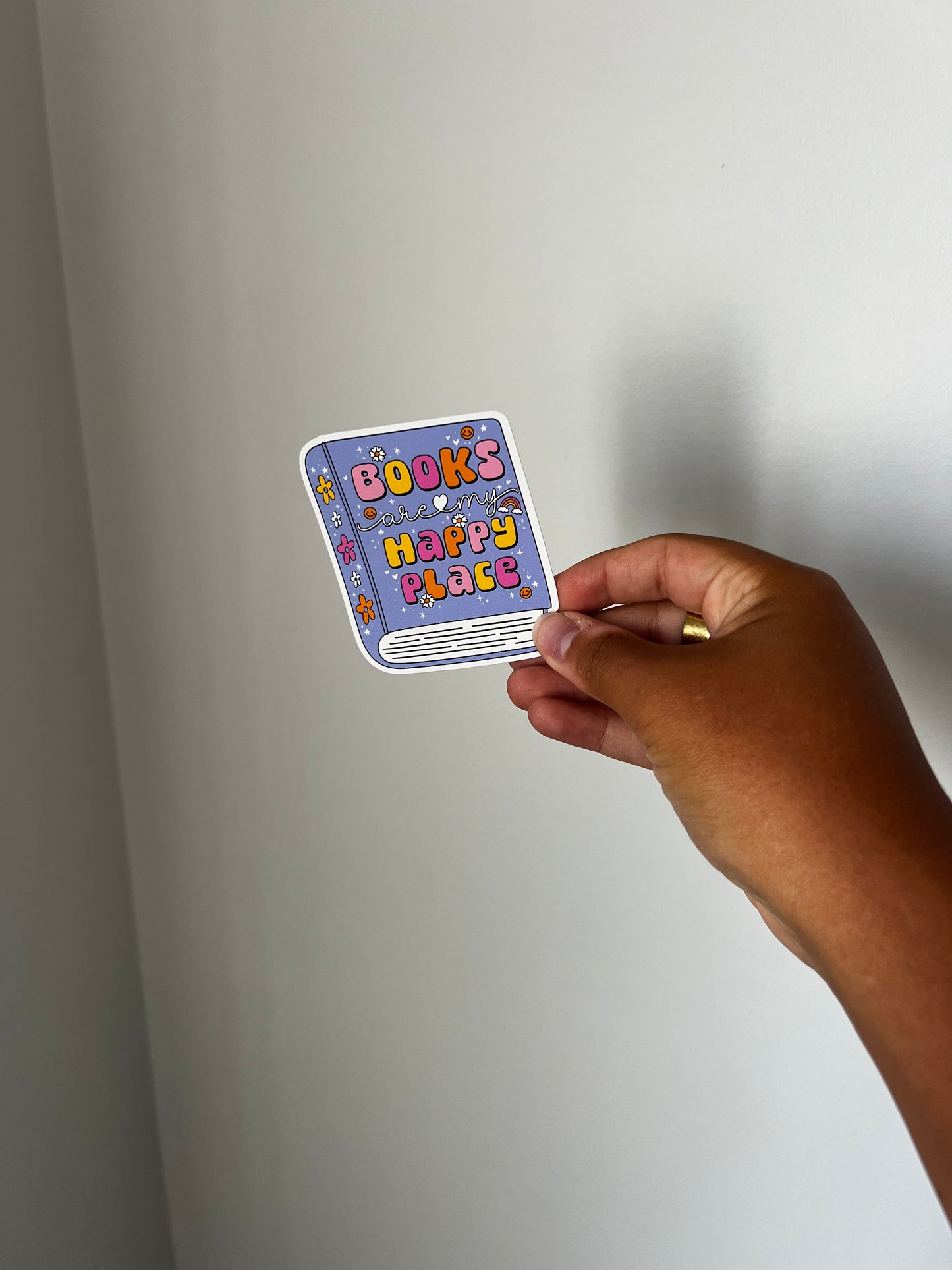 books are my happy place sticker