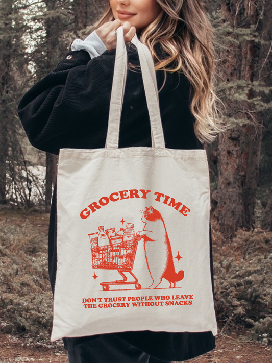 grocery time tote bag