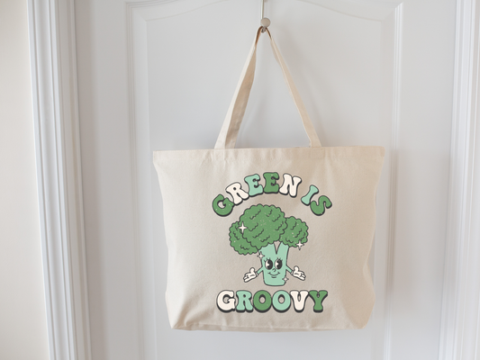 green is groovy tote